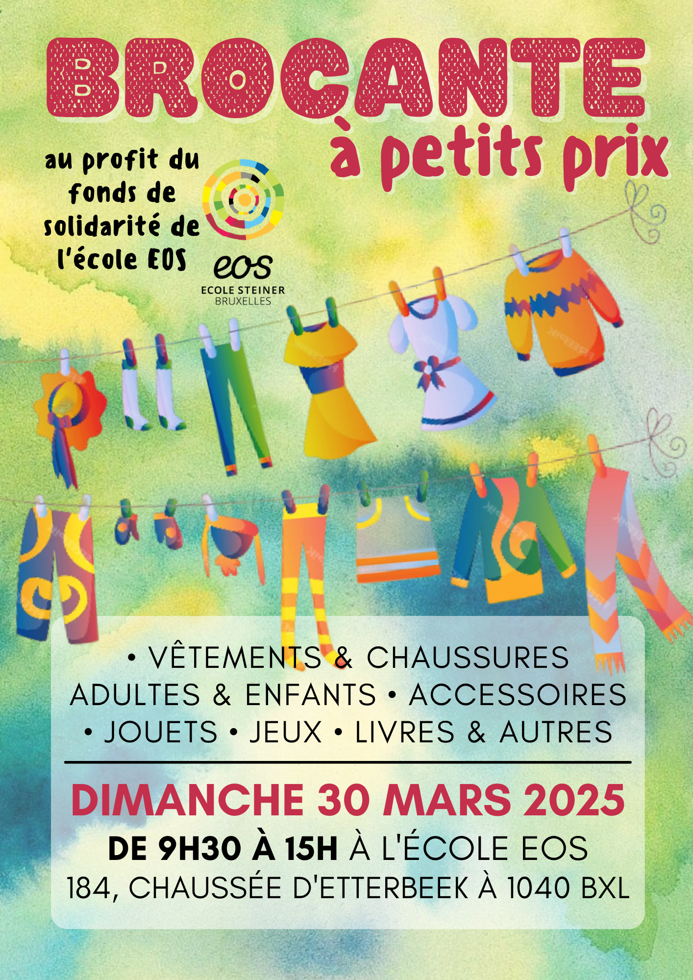 BROCANTE AU PROFIT DU FONDS DE SOLIDARITÉ de l’école EOS